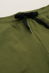 Boys Green Casual Solid Tapered Fit Joggers