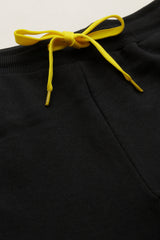 Boys Black Casual Solid Tapered Fit Joggers