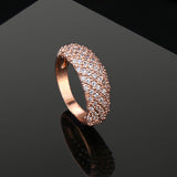 Women's Rose Gold Plated CZ Sparkling Finger Ring