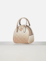 Women's Brown Quilted Satchel