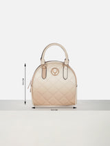Women's Brown Quilted Satchel