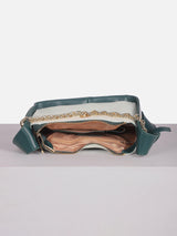 Women's Green Textured Sling Bag