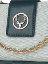 Women's Green Textured Sling Bag