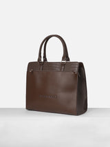 Women's Brown Croc / Snake Texture Satchel