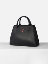 Women's Black Solid Satchel