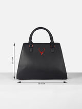 Women's Black Solid Satchel