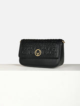 Women's Black Textured Sling Bag