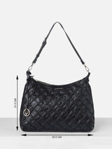 Women's Black Geometric Satchel