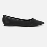 Women's Black Formal Solid Slip-On Ballet