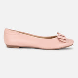 Women's Pink Formal Solid Slip-On Ballet