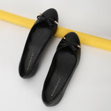Women's Black Formal Solid Slip-On Ballet