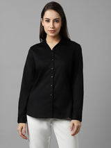 Women's Black Work Full Sleeves Shirt