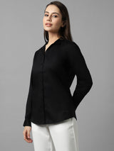 Women's Black Work Full Sleeves Shirt