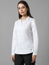 Women's White Work Full Sleeves Shirt