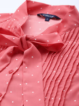 Women's Peach Work Full Sleeves Shirt