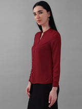 Women's Red Work Full Sleeves Tops
