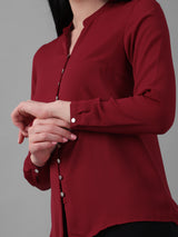 Women's Red Work Full Sleeves Tops