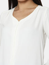 Women's White Work Full Sleeves Tops