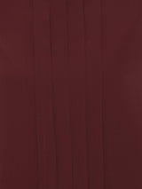 Women's Red Casual Half Sleeves Tops