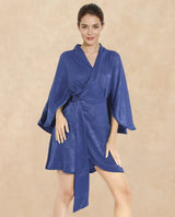 Women's Blue Casual Full Sleeves Dress
