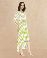 Women's Green Casual Full Sleeves Dress