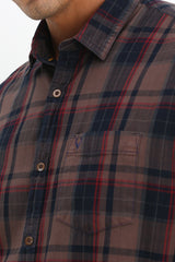 Men's Brown Casual Full Sleeves Shirt