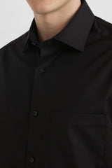 Men's Black Formal Full Sleeves Solid Shirt