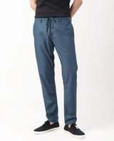 Men's Blue Casual Straight Fit Solid Trouser
