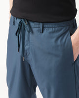 Men's Blue Casual Straight Fit Solid Trouser