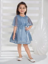 Girls Blue Party Wear Dress