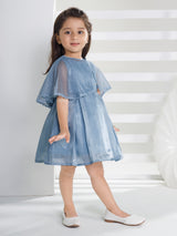 Girls Blue Party Wear Dress
