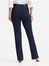 Women's Blue Solid Sports High Rise Pant