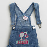 Girls Blue Casual Sleeveless Dungaree