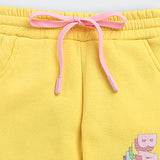 Girls Yellow Casual Stretchable Regular Fit Joggers