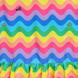 Girls Blue Party Sleeveless Above Knee Dresses