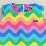 Girls Blue Party Sleeveless Above Knee Dresses