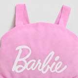 Girls Pink Party Sleeveless Above Knee Dresses