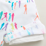 Girls White Casual Sleeveless Clothing Sets