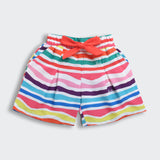 Girls Red Casual Half Sleeves Top and Short Set