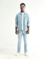 Men's Blue Casual Slim Fit Solid Jeans