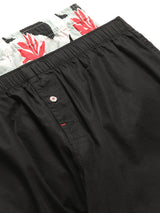 Men's Multicolor Floral Printed Woven Boxers - Pack Of 2