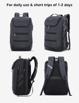 Unisex Black Work Solid Laptop Backpack