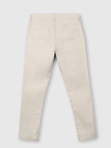 Mens Beige Casual Slim Fit Solid Chinos