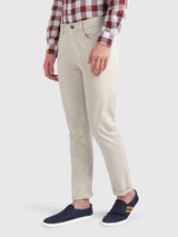 Mens Beige Casual Slim Fit Solid Chinos