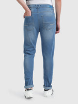 Mens Blue Casual Skinny Fit Jeans
