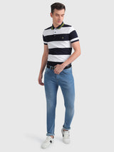 Mens Blue Casual Skinny Fit Jeans