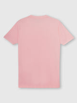 Mens Pink Casual Slim Fit Solid Half Sleeves Tshirt