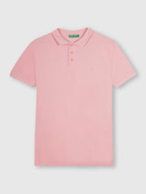 Mens Pink Casual Slim Fit Solid Half Sleeves Tshirt
