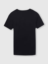 Mens Black Casual Slim Fit Solid Half Sleeves Tshirt