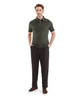 Men's Brown Casual Regular Fit Solid Half Sleeves Polo Tshirt